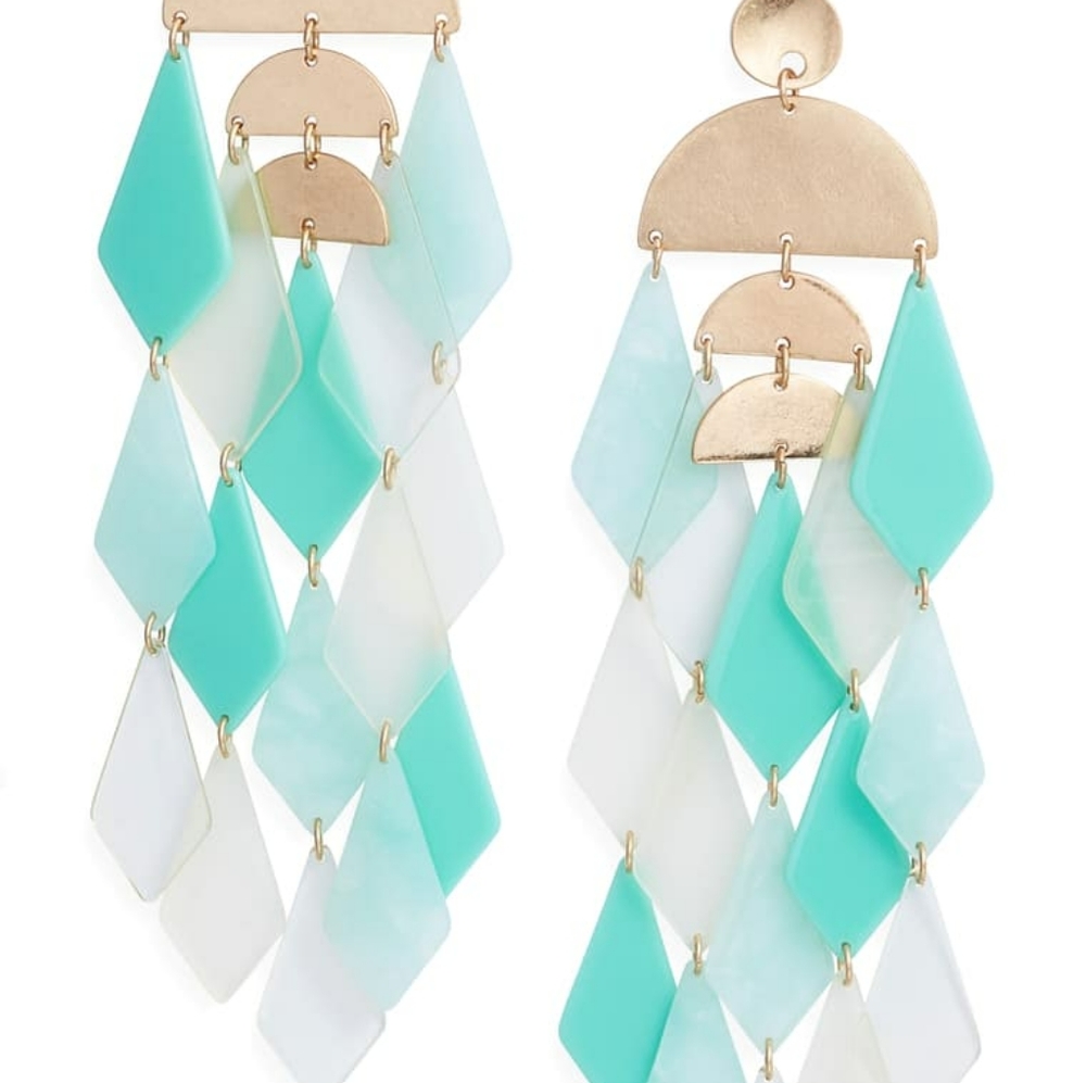 Stella & Ruby merengue resin drop earrings